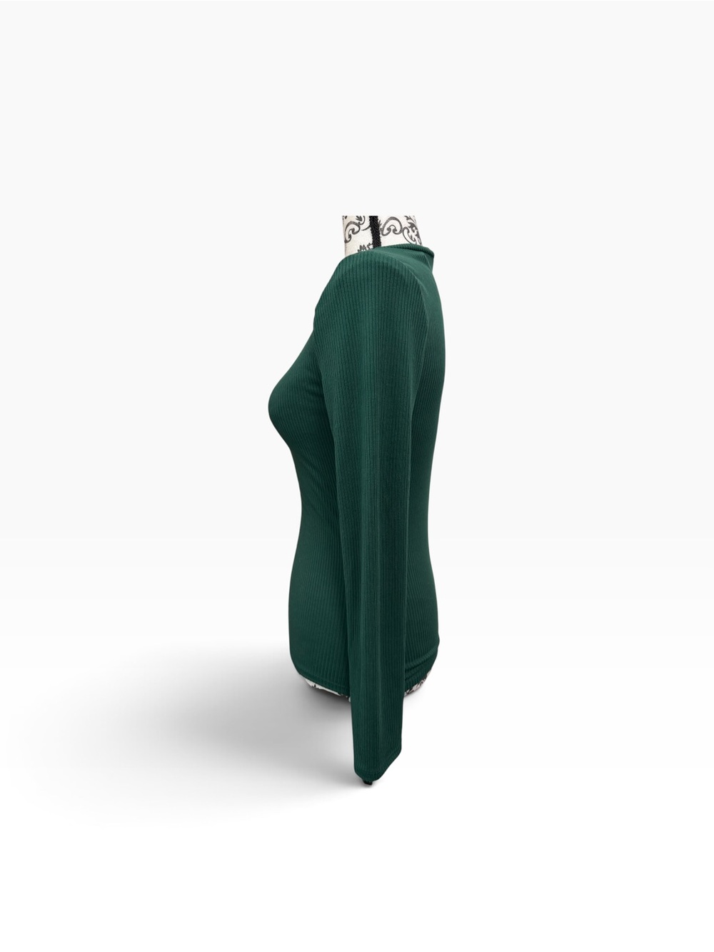 Express Ribbed Long-Sleeve Crewneck Top - Picture 3 of 7
